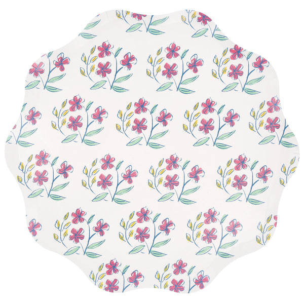 Our paper plates, in a large dinner plate size, feature colourful designs inspired by Indian block prints, ideal for stylish garden and tea parties. Image9