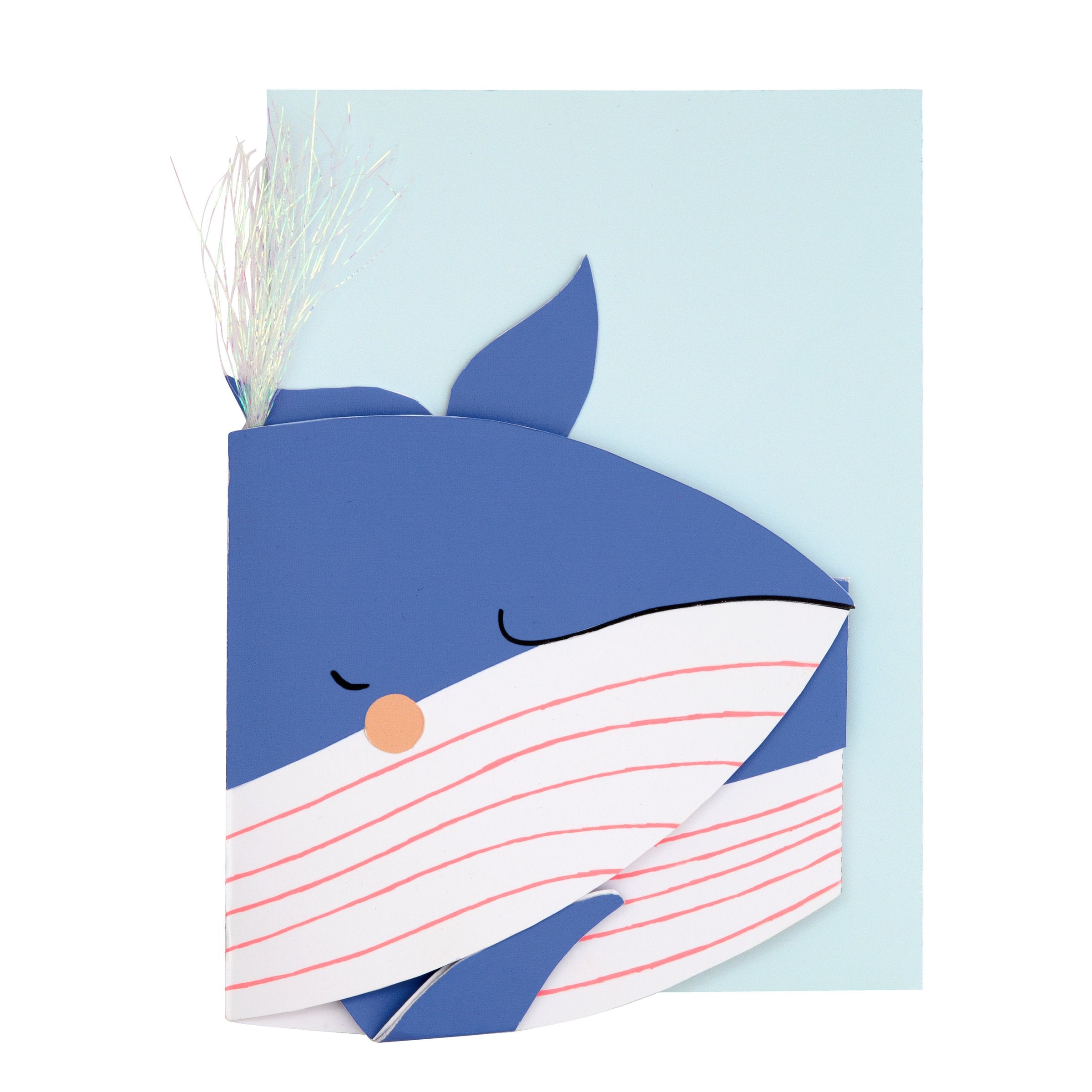 Whale Stand-Up Birthday Card