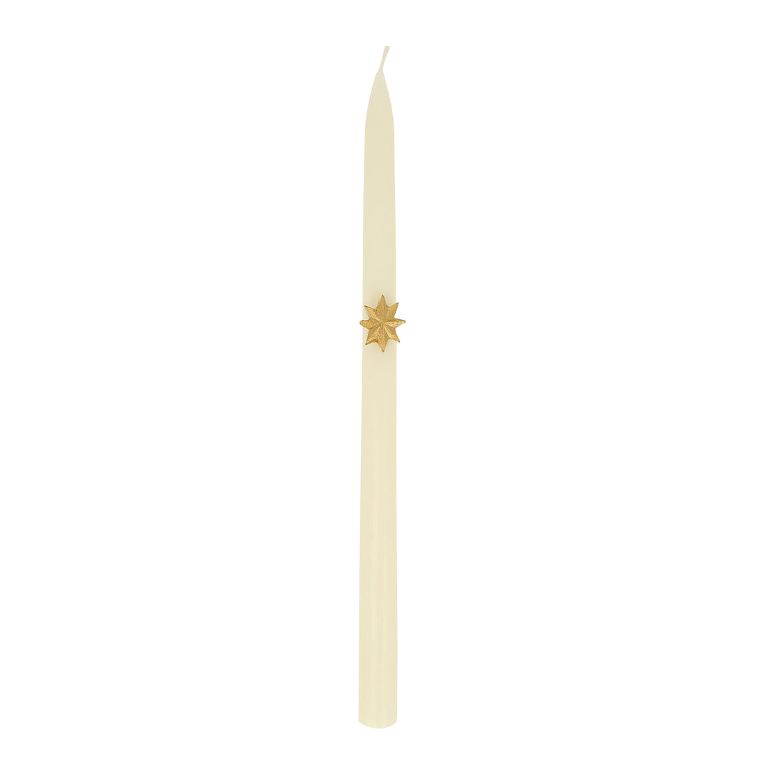 Our Christmas tall candles features gold wax stars and coloured wicks for a sensational effect, a great host gift.