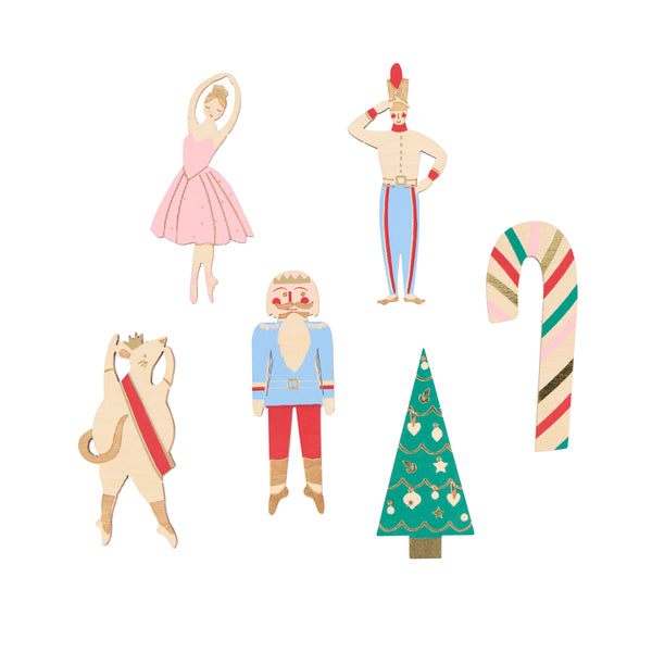 Our embellished Christmas crackers features characters from NYCB's rendition of The Nutcracker, containing a hat, joke and brooch. Image2