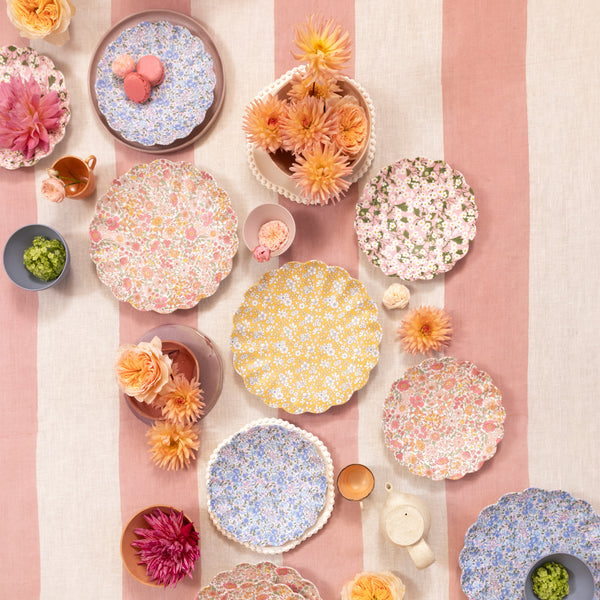 Our melamine plates, in a small side plate size, have 4 different Liberty print transfers for a sophisticated look. Image2