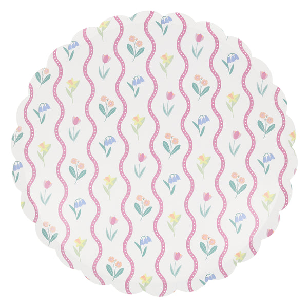 Our paper dinner plates are crafted in thick paper with a pretty floral design and pastel colours. Image4
