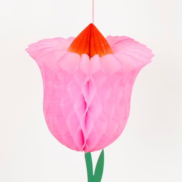 Our hanging decorations are big and beautiful honeycomb flowers, perfect to add springtime beauty to any celebration. Image5