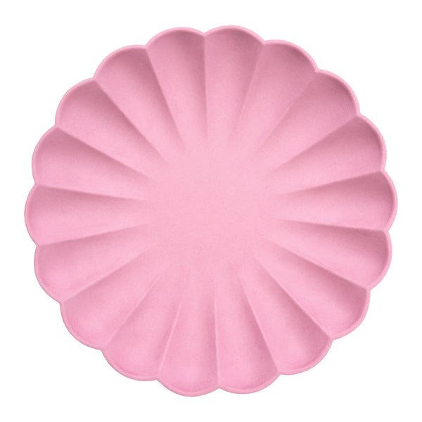 Large Bubblegum Pink Compostable Plates Image1