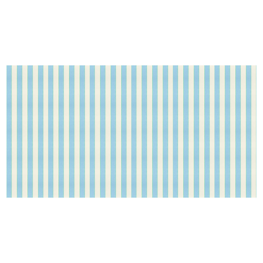 Our paper tablecloth, with a blue stripe, will make any party look stylish.