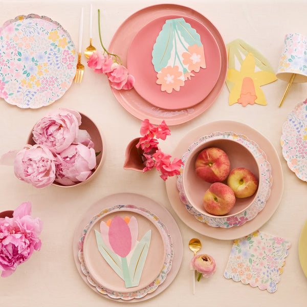 Our pretty pastel napkins have a delightful ditsy flower design - the ideal small paper napkins for a picnic, garden party or bridal shower. Image2