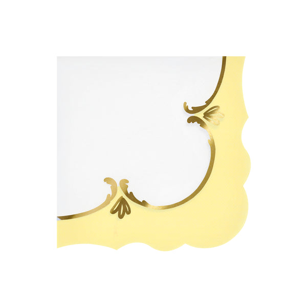 Our party napkins feature an exquisite rococo design with pastel shades and shiny gold foil,  made from high quality paper, for a stylish effect. Image6