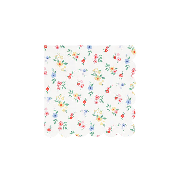 Our small paper napkins feature two classic floral designs and scalloped edges, perfect as baby shower napkins, or for bridal showers. Image4