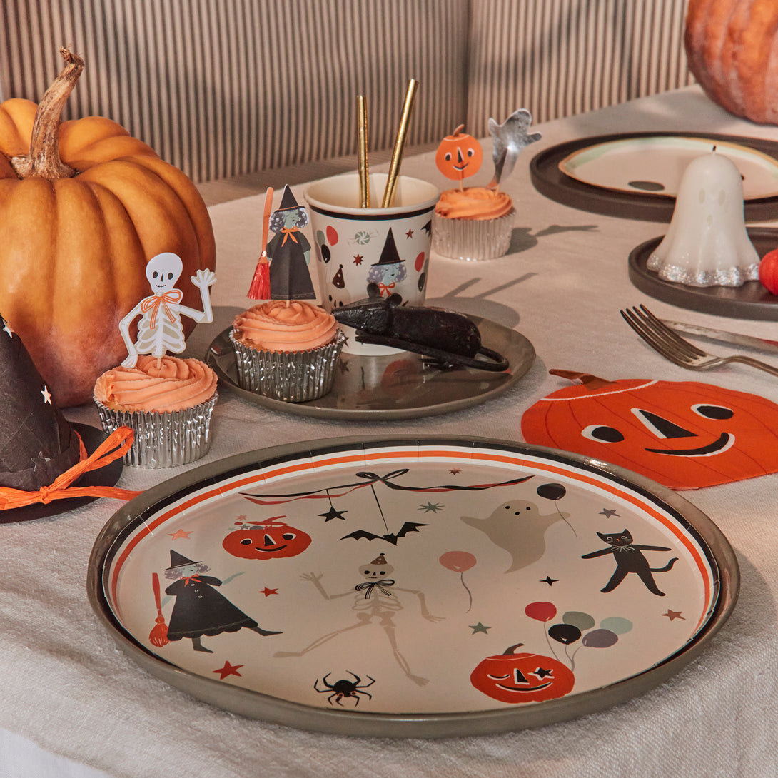 Our Halloween plates are perfect for a Halloween meal with the kids and adults.