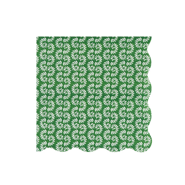 Our Christmas paper napkins, in a large size, feature Molly Mahon block print designs in seasonal colours with wavy edges for a stylish look. Image5