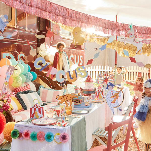 Our circus hanging decoration is perfect for a circus themed party, with lots of embellishments and 3D details. Image2