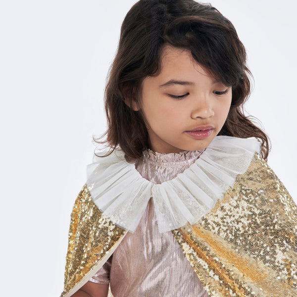 Gold Sparkle Cape Costume Image4