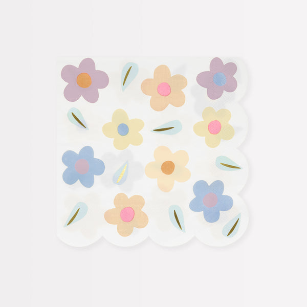 Our colourful flower party supplies, with flower plates, flower cups and flower napkins, are perfect for birthday parties or garden parties.   Image6