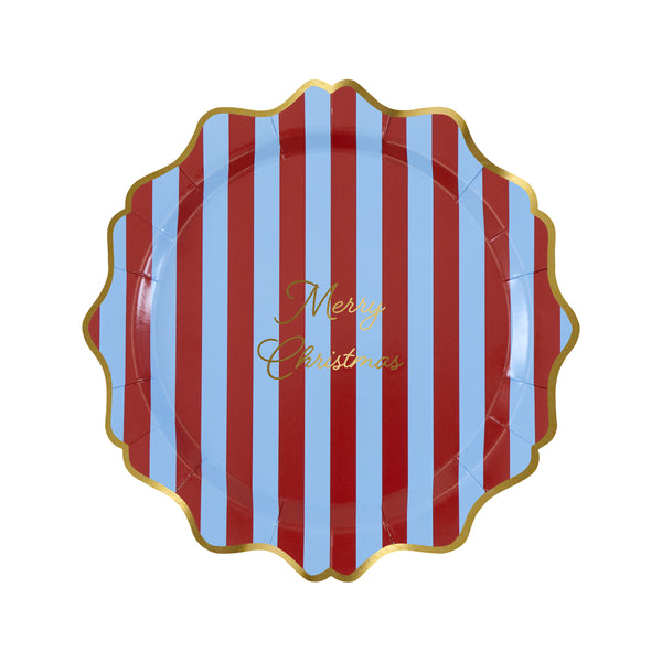 Our paper Christmas side plates feature bold stripes, a Merry Christmas message in shiny gold fold and wavy borders, striking and special. Image5