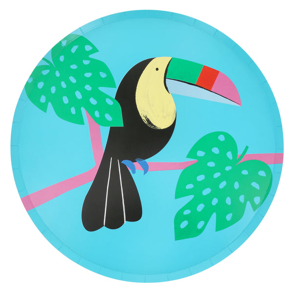 Our paper plates, featuring rainforest animals and bright plates are the perfect jungle party decorations. Image10