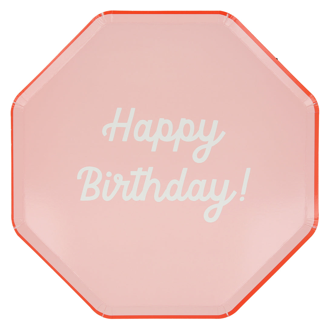 Make a birthday party look amazing with our birthday dinner plates, each set has 8 vibrant paper plates with co-ordinating borders.