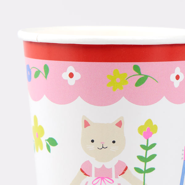 Our kitten club party set features tableware and party bags for eight, party garlands and candles, perfect for a folk themed look. 
