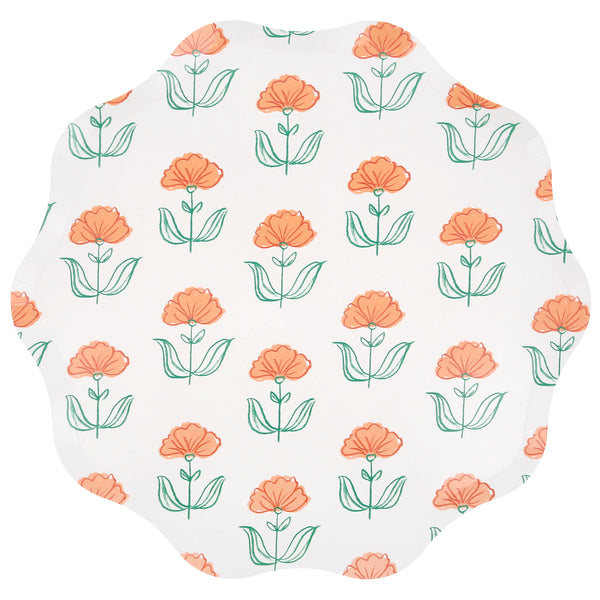 Our paper plates, in a large dinner plate size, feature colourful designs inspired by Indian block prints, ideal for stylish garden and tea parties. Image5