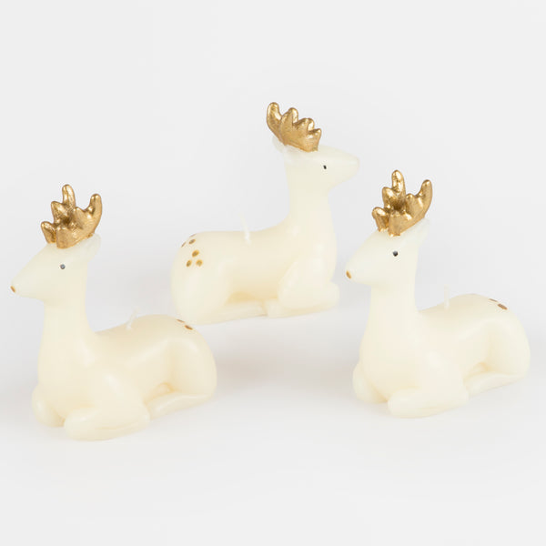 Our reindeer candles, with hand-painted gold details, make a great Christmas host gift. Image5