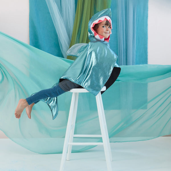 Our shiny kids shark dress up is perfect for an under-the sea party or shark party. Image1