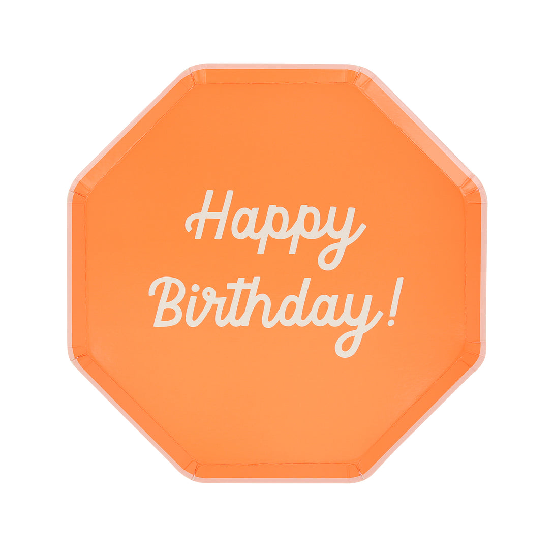 The octagonal design, and bright colours, of our birthday plates make these the perfect side plates for a birthday celebration.