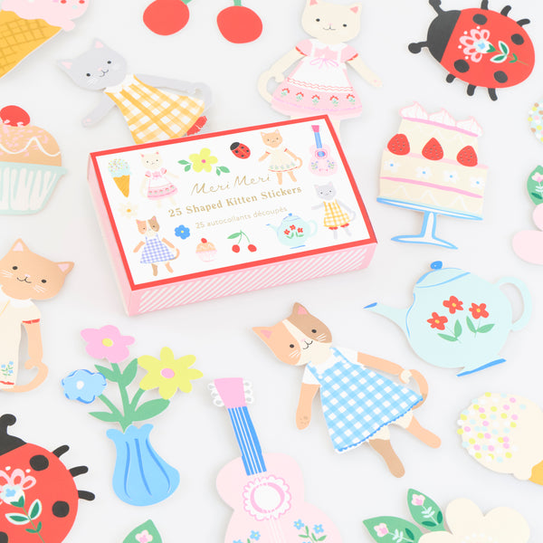 Our cute kitten stickers are ideal for creative kids to use to decorate notebooks, cards and tag, also perfect as fun party favours. Image1