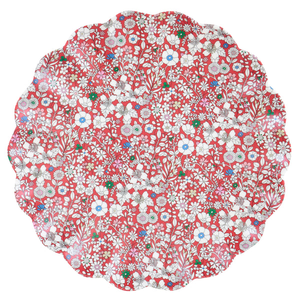 Our Christmas melamine plates feature 8 Liberty floral print designs in seasonal red and green tones for a stylish look, year after year. Image5
