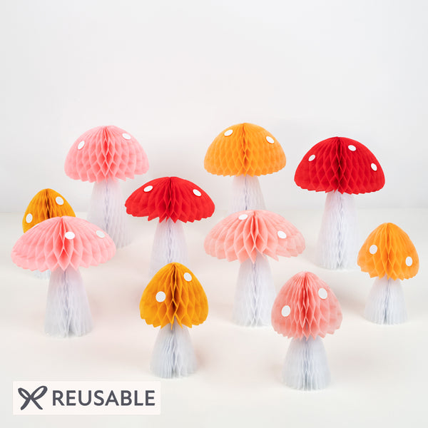 Honeycomb Mushroom Decorations Image1