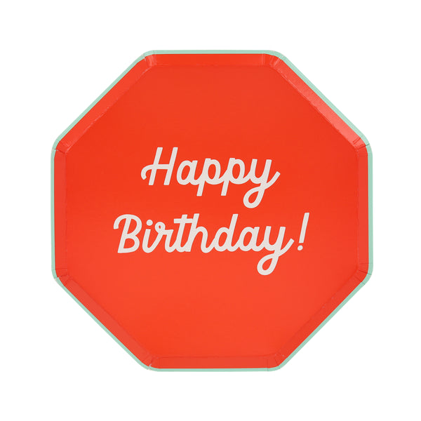 The octagonal design, and bright colours, of our birthday plates make these the perfect side plates for a birthday celebration. Image5