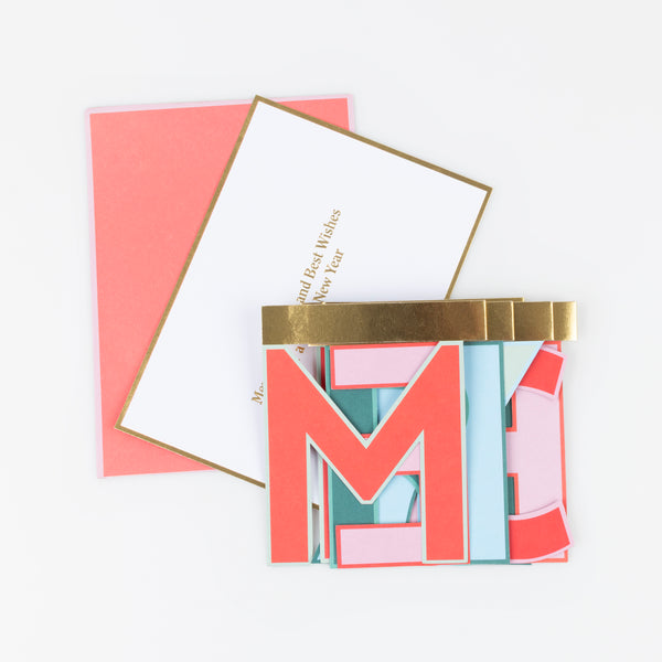 Send festive joy with our cheerful concertina card, it opens to reveal a Merry Christmas message, ideal as a mantel decoration. Image4