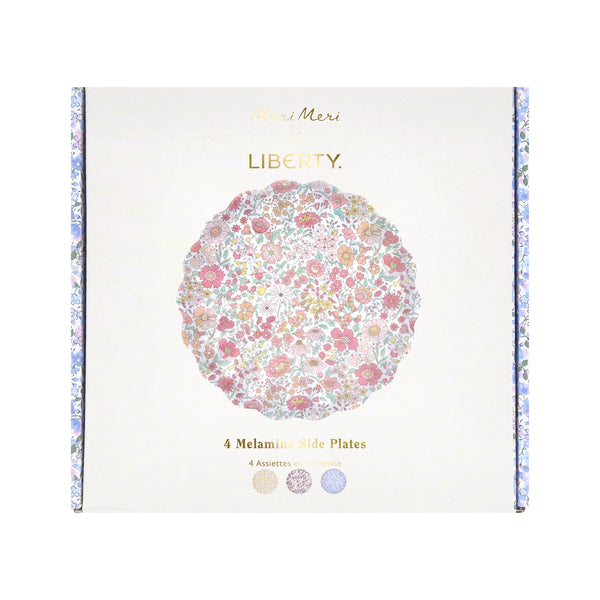 Our melamine plates, in a small side plate size, have 4 different Liberty print transfers for a sophisticated look. Image8