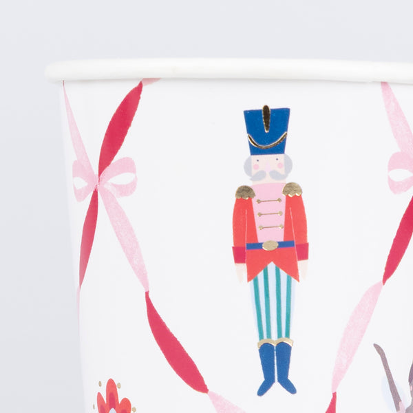 Enjoy a Nutcracker Ballet Christmas with our paper plates, cups, napkins, crackers and garland, all featuring iconic Nutcracker characters.