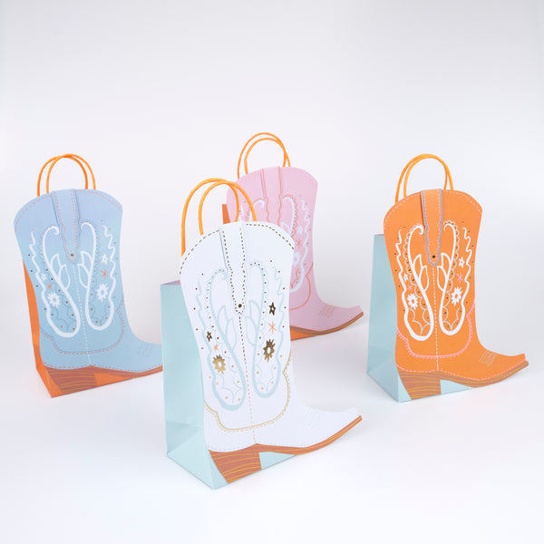 Our western boot party bags are perfect for a western party, fun and colourful with room to pack with party bag gifts. Image3