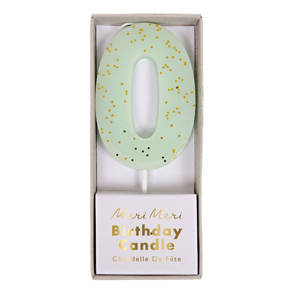 Mint Number 0 Candle Image2