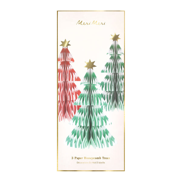 Our paper Christmas trees are made with honeycomb paper for a 3D effect, with vibrant stripes for a modern look. Image5