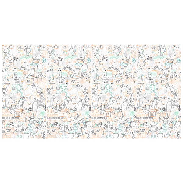 Our paper tablecloth, with colour in designs, is perfect for a kids' Halloween party. Image3