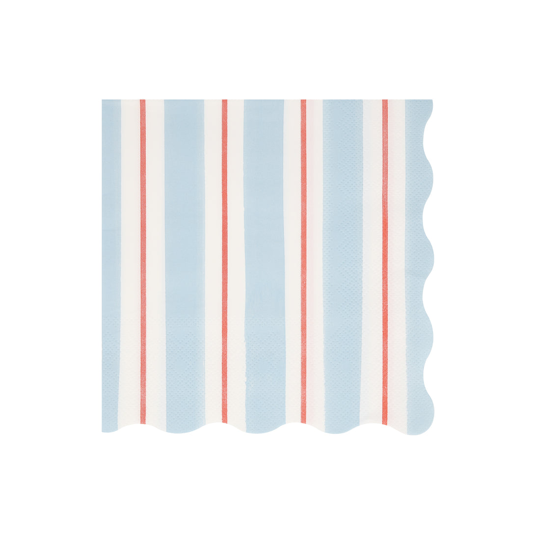 Our large paper napkins, with summery stripes, are ideal for picnics, beach parties and garden parties.