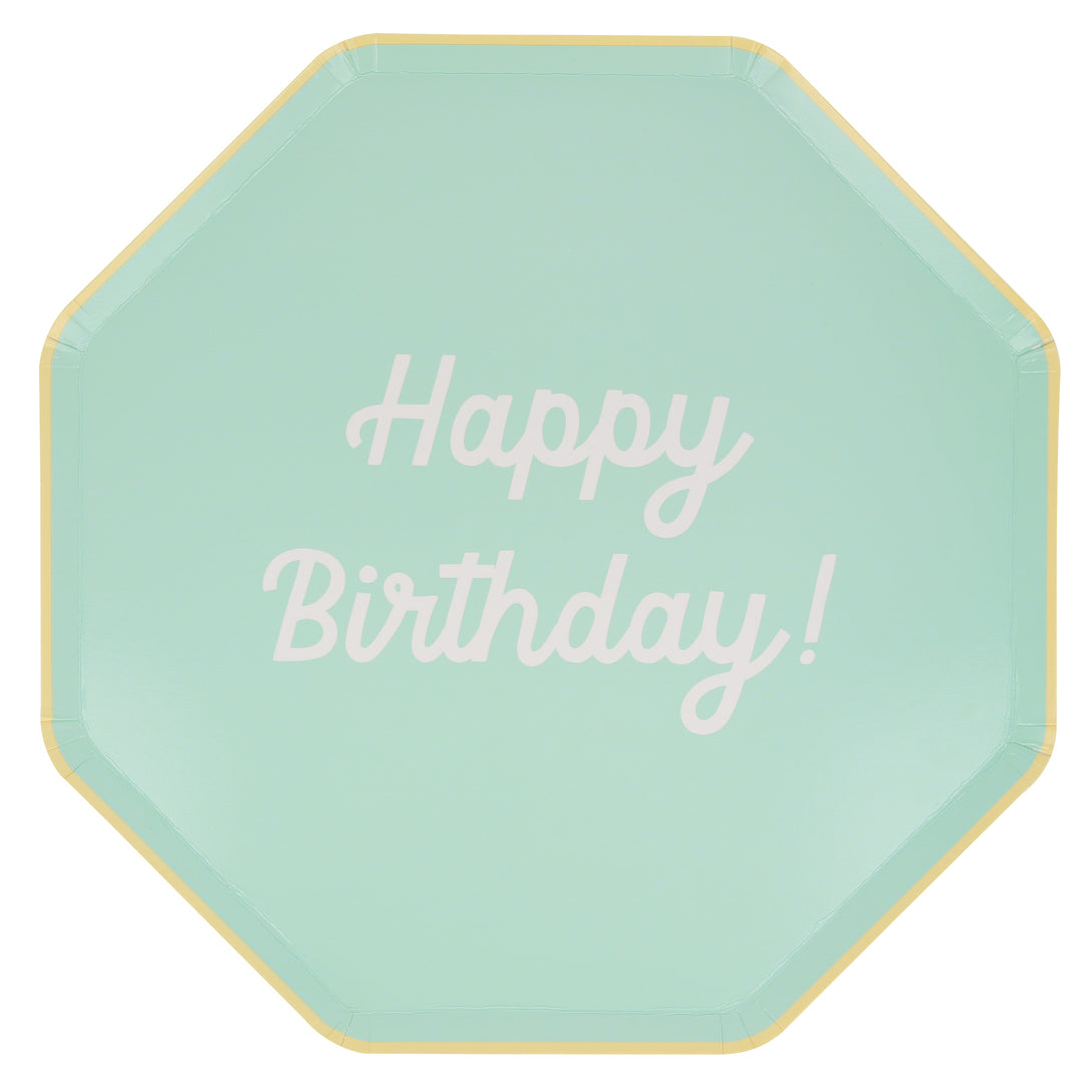 Make a birthday party look amazing with our birthday dinner plates, each set has 8 vibrant paper plates with co-ordinating borders.