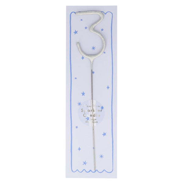Silver Sparkler Numbers 0 To 9 Candles (Parent),Silver Sparkler Numbers 0 To 9 Candles (Parent) Image1