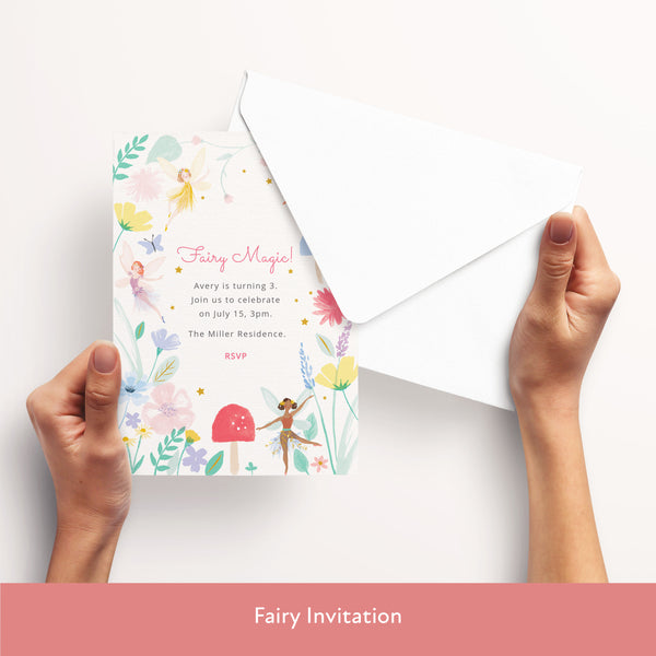 Our digital party bundle, with bright and beautiful fairy illustrations, includes all you need to welcome guests to your party. Image8