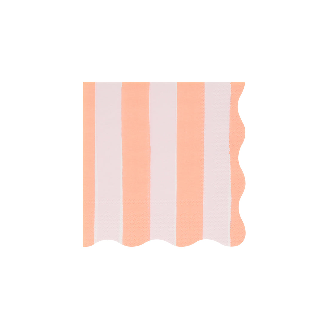 Our striped small napkins in pastel colours are perfect as cocktail napkins and paper napkins for picnics or garden parties.