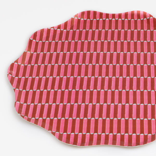 Our Christmas dinner plates, made from heavyweight paper, feature Molly Mahon block print designs in seasonal colours for a stylish look. Image3