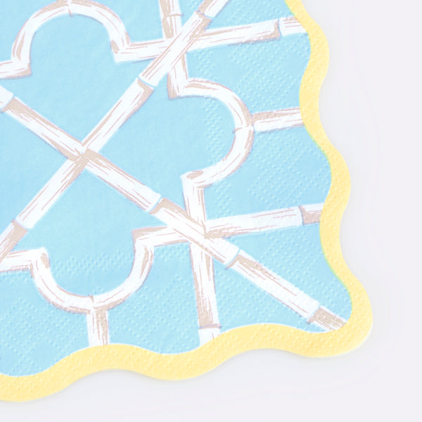 Our small napkins, made from 3-ply paper, come in four bright colours with a sensational bamboo design, perfect for cocktail parties and meals. Image3