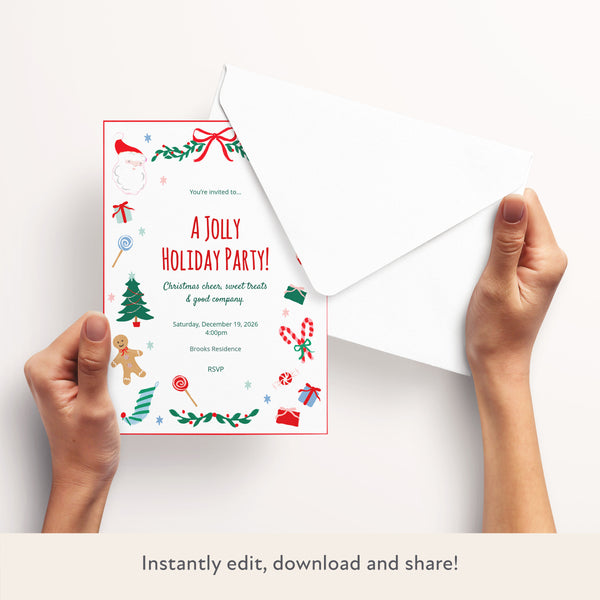 Jolly Christmas Download & Print Invitation Image3