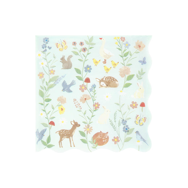 Our paper large napkins, made from 3-ply paper, have an adorable baby animals and floral design in soft colours, ideal for first birthday parties. Image4