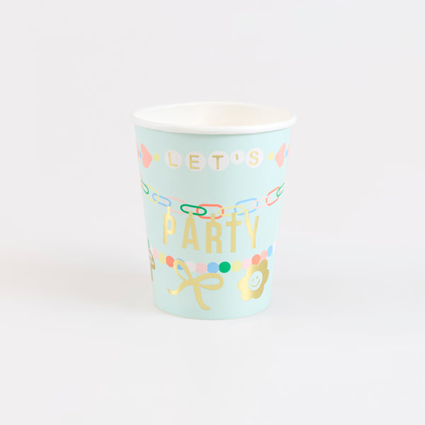 Our special party set feature colourful charm illustations with pops of gold foil, with tableware and party bags for eight and stylish decorations. Image7