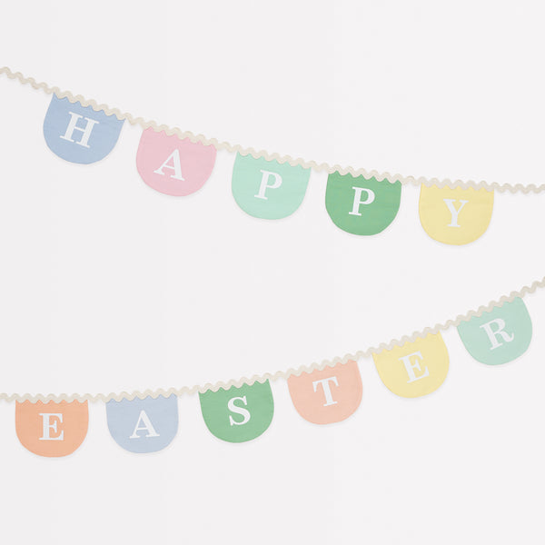 Add our fabric Easter garland to your Easter hanging decorations, the pastel colours look amazing on the wall or table.