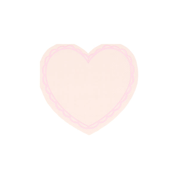 Our paper napkins, featuring pink napkins and other beautiful pastel shades, are heart shaped. Image9