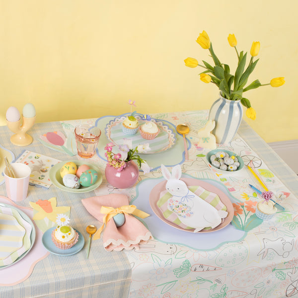 Make your Easter dinner even more special with our  Easter party tablecloth, it's specially designed to colour in for creative fun. Image2