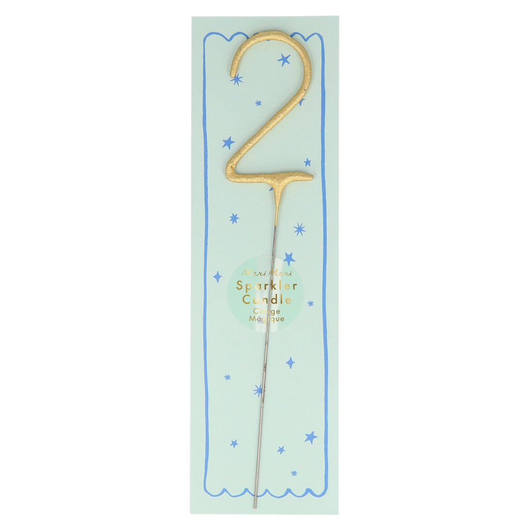 Gold Sparkler Numbers 0 To 9 Candles (Parent)